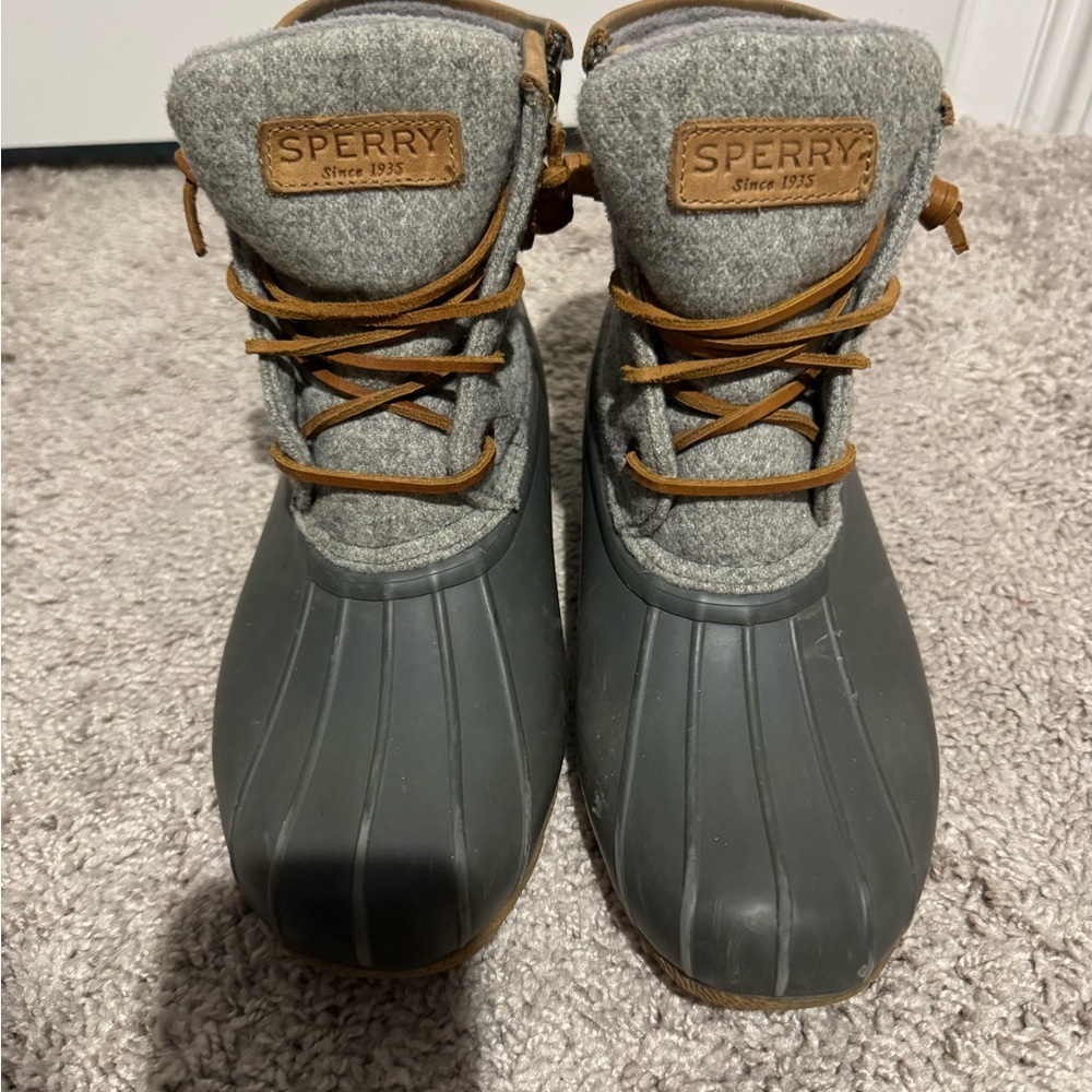 Women's Gray Sperry Duck Boots